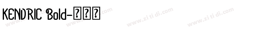 KENDRIC Bold字体转换